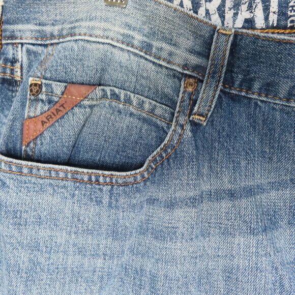 Ariat Jeans Men 40x32 Medium Wash Relaxed Bootcut Granite Straight Leg Western - Picture 3 of 12